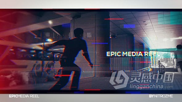 电影史诗动态视频演示炫酷转场漏光效果视差快速幻灯片 AE模板 AE工程文件 Epic Media Reel  福风灵感网 www.ffidea.com
