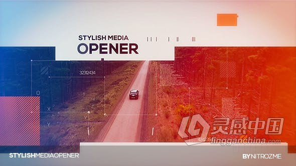 照片页面不规则切割拼接过渡效果现代时尚媒体开场视频 AE模板 AE工程文件 Stylish Media Opener  福风灵感网 www.ffidea.com