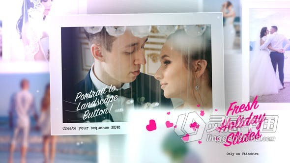 摄影相册幻灯片浪漫时刻婚纱照回忆照片展示动画相册视频效果 AE模板 AE工程文件 Fresh Holiday photography Slides v2  福风灵感网 www.ffidea.com