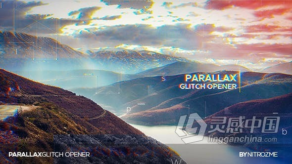 视差毛刺特效宣传片科技军事商务演示企业介绍包装 AE模板 AE工程文件 Parallax Glitch Opener  福风灵感网 www.ffidea.com