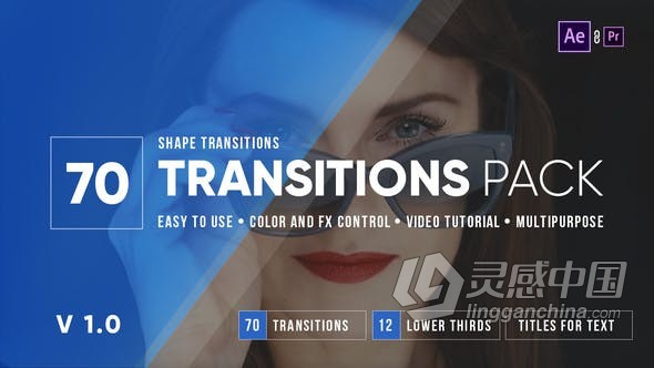 70个干净多用途过渡及标题字幕动画适合各类公司网络活动会议演示 AE模板 AE工程文件 Transitions  福风灵感网 www.ffidea.com