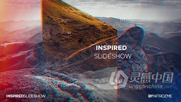 创意图形遮罩独特启发性视差幻灯片公司产品演示特殊活动相册 AE模板 AE工程文件 Inspired Slideshow  福风灵感网 www.ffidea.com