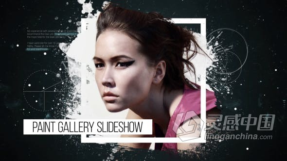 笔刷特效相框图片错位创意视觉效果时尚相册 AE模板 AE工程文件 Paint Gallery Slideshow  福风灵感网 www.ffidea.com