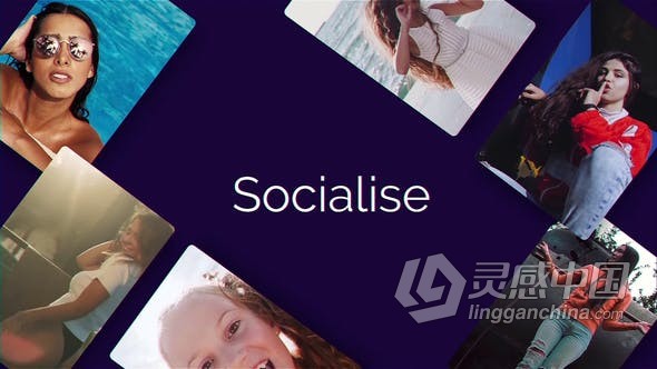 社交媒体交际动态简介时尚魅力模特照片动画展示介绍宣传视频制作 AE模板 AE工程文件 videohive Socialise  福风灵感网 www.ffidea.com