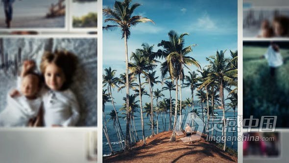 3D空间展示照片拼贴动画心形效果视频墙电子相册制作幻灯片 AE模板 AE工程文件 Photo Slideshow 03  福风灵感网 www.ffidea.com