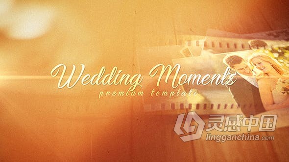 光泄漏唯美婚礼视频相册制作胶片元素动画效果 AE模板 AE工程文件 Wedding Moments  福风灵感网 www.ffidea.com