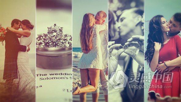 唯美浪漫的婚礼幻灯片多种图文标题展示效果现代大气婚礼相册 AE模板 AE工程文件 Romantic Slideshow  福风灵感网 www.ffidea.com