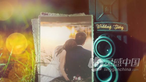 时尚大自然场景漏光效果展示摄影作品婚礼照片浪漫电子相册 AE模板 AE工程文件 videohive Wedding  福风灵感网 www.ffidea.com