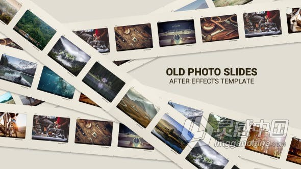 服务台指引中心LED屏幕切换展示幻灯片公司企业介绍视频轮换相册 AE模板 AE工程文件 Old Photo Slides  福风灵感网 www.ffidea.com