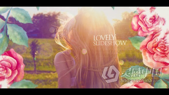 浪漫水彩画视差效果美丽鲜花装饰婚礼视频相册花展宣传视频 AE模板 AE工程文件 Lovely Romantic Slideshow  福风灵感网 www.ffidea.com