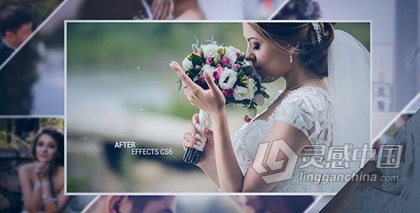 大气优雅浪漫粒子细屑飘浮点缀美丽婚纱照片婚礼视频相册 AE模板 AE工程文件 Wedding Slide  福风灵感网 www.ffidea.com