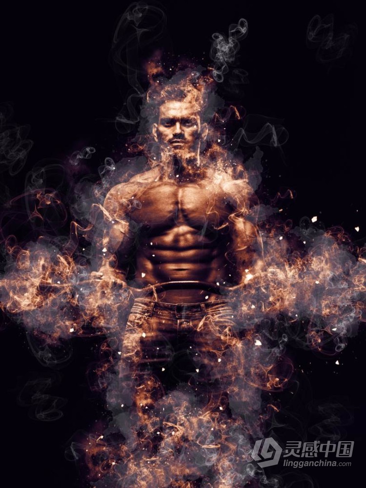 超酷逼真火焰爆炸特效PS动作 Fire Explosion Photoshop Action 附视频教程  福风灵感网 www.ffidea.com