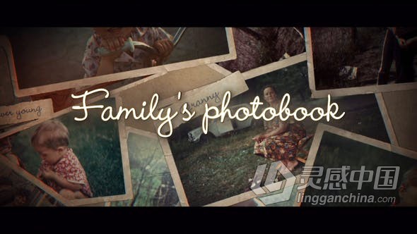 老照片展示动画相册复古幻灯片照片视频制作 AE模板 AE工程文件 Family's Photo Book  福风灵感网 www.ffidea.com