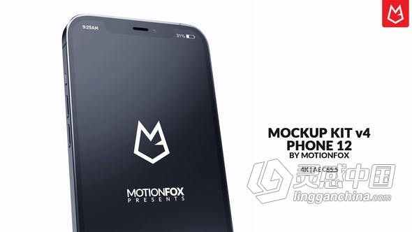 Phone 12 Pro苹果手机宣传APP动画片头15种场景 AE模板 AE工程文件 App Promo Mockup Kit v4  福风灵感网 www.ffidea.com