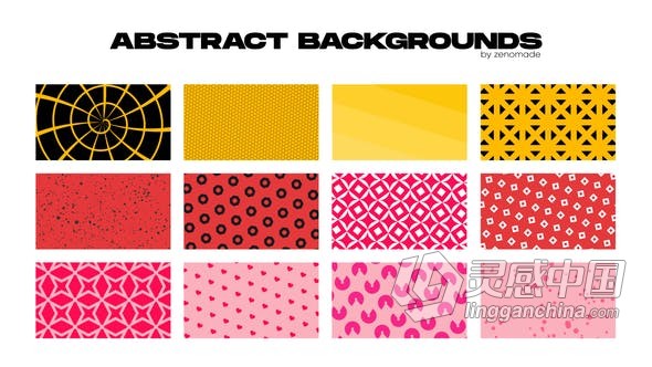 14种设计动态图形动画设计抽象背景视频效果 AE模板 AE工程文件 Abstract Backgrounds Pack  福风灵感网 www.ffidea.com