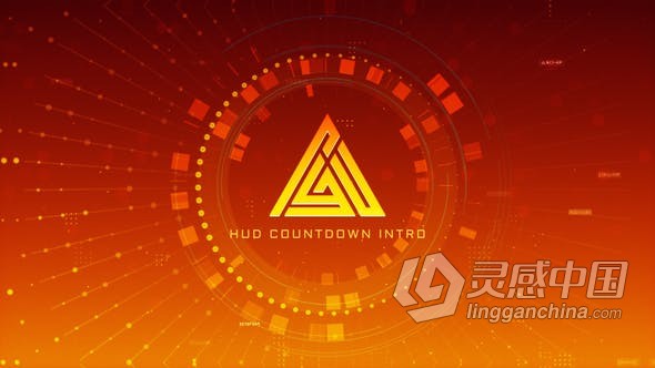 HUD动画场景10秒倒计时开场视频片头效果制作 AE模板 AE工程文件 HUD Countdown Intro  福风灵感网 www.ffidea.com