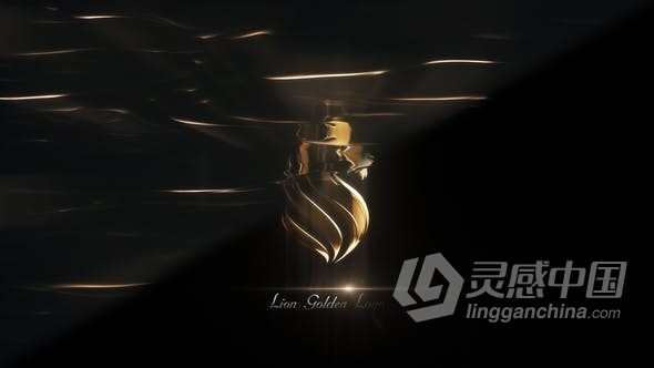 AE模板 优雅金色光线发光LOGO动画片头视频制作 AE工程 AE文件  福风灵感网 www.ffidea.com