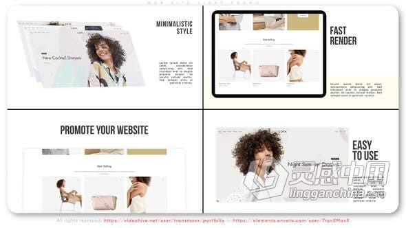 AE模板 用于演示宣传移动应用程序网站服务及界面屏幕截图展示视频 AE工程 AE文件  福风灵感网 www.ffidea.com