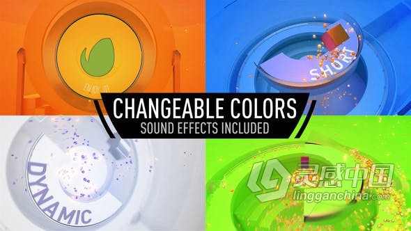 AE模板 抽象动态介绍3D场景图形动画视频片头LOGO动态设计 AE工程 AE文件  福风灵感网 www.ffidea.com