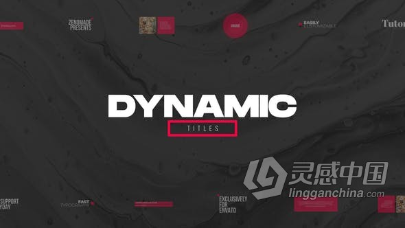 AE模板 15个动态标题视频字幕动画制作Dynamic Titles AE工程 AE文件  福风灵感网 www.ffidea.com