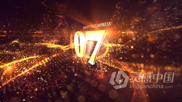 AE模板 黄金豪华粒子10秒倒计时颁奖开场视频片头 AE工程 AE文件  福风灵感网 www.ffidea.com