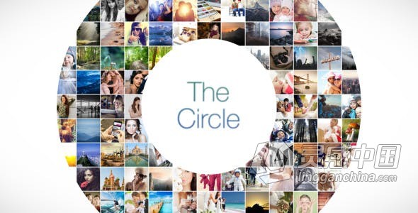 AE模板 3D圆形马赛克效果照片墙展示旅行婚礼活动摄影电子相册 AE工程 AE文件下载  福风灵感网 www.ffidea.com