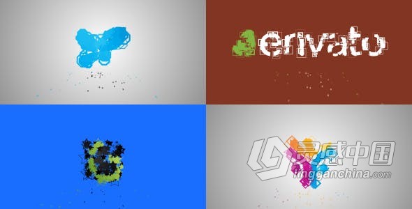 AE模板 粒子圆点爱心多种图形效果汇聚LOGO波纹效果标志介绍 AE工程 AE文件下载  福风灵感网 www.ffidea.com