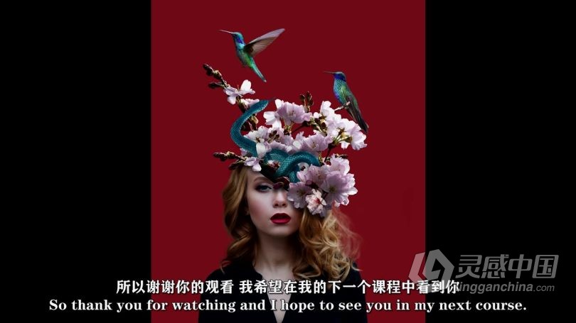 PS教程 PS创建素材拼贴数字效果创意海报视频教程中文字幕  福风灵感网 www.ffidea.com