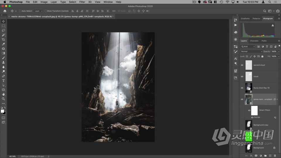 PS创建史诗般氛围感混合叠加后期处理工作流程视频教程 Creating Atmosphere In Photoshop  福风灵感网 www.ffidea.com