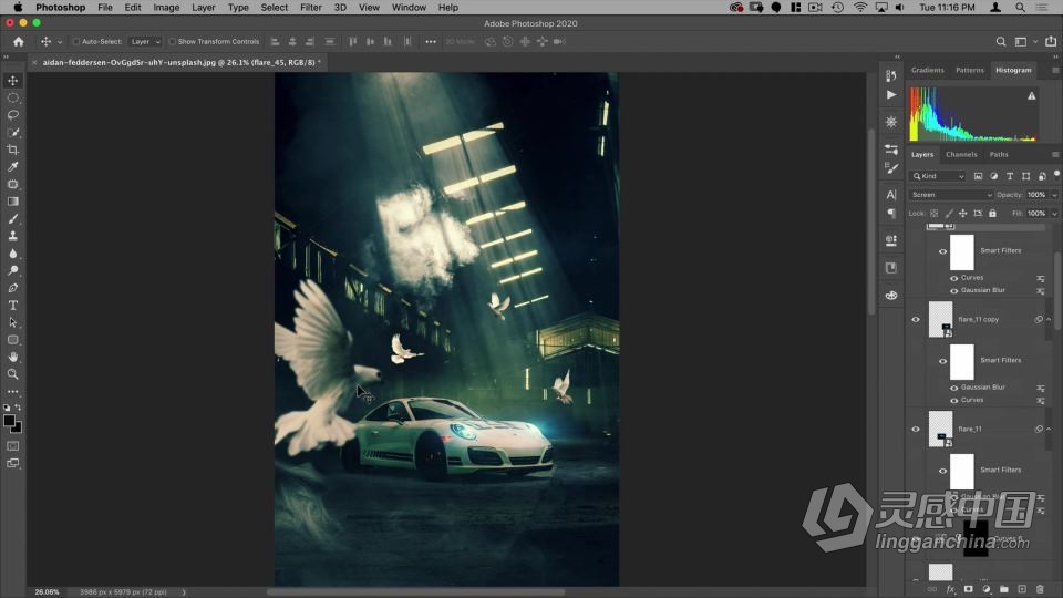 PS创建史诗般氛围感混合叠加后期处理工作流程视频教程 Creating Atmosphere In Photoshop  福风灵感网 www.ffidea.com
