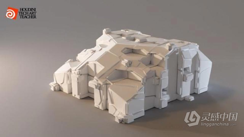 Houdini19.5程序化建模Scifi HDA技术训练视频教程  福风灵感网 www.ffidea.com