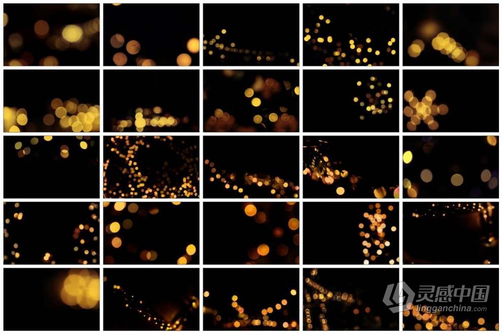 52张金色光斑散景叠加覆盖图片素材+PS动作 Golden Bokeh Photo Overlay Effects  福风灵感网 www.ffidea.com