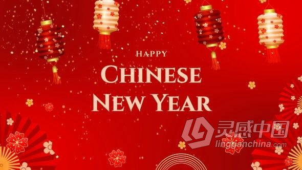 2024年农历新年相册红灯笼喜庆中国风春节祝福视频AE模版 Chinese New Year Slideshow 2024  福风灵感网 www.ffidea.com