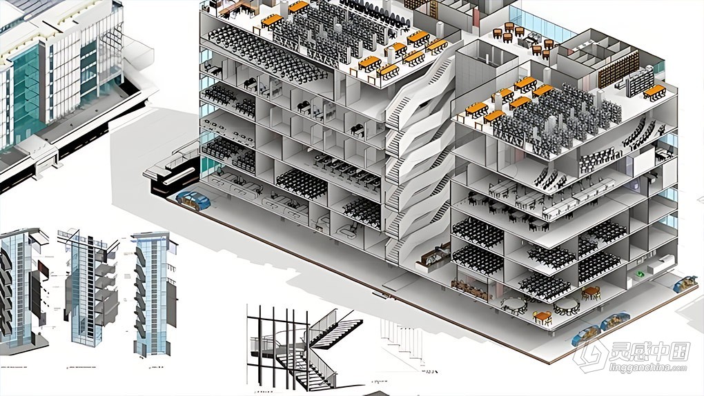 Revit 3D建模可视化核心技能训练视频教程 Mastering Revit for Architects &amp; Engineers  福风灵感网 www.ffidea.com