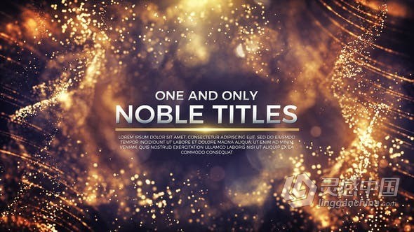 高贵典雅粒子流背景适合珠宝奢侈品企业视频宣传标题-AE模板 Noble Titles  福风灵感网 www.ffidea.com