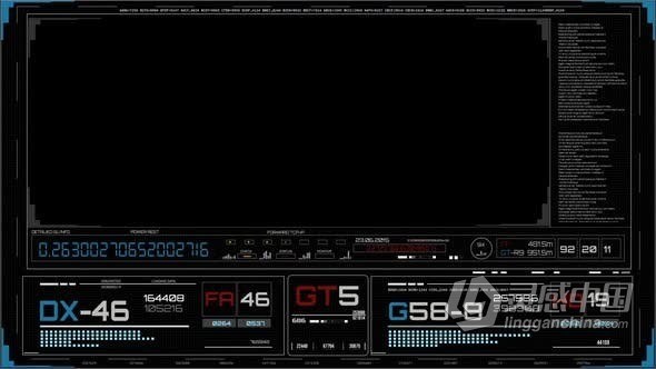 带有alpha通道的视频叠加网络技术Hud Ui框架高品质4k素材 Hud Ui Frame with Alpha channel  福风灵感网 www.ffidea.com