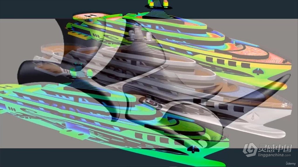 Rhino逼真游艇设计完整制作流程视频教程-中文字幕 Rhino7 &amp; V-Ray by Halil Necati Karaca  福风灵感网 www.ffidea.com