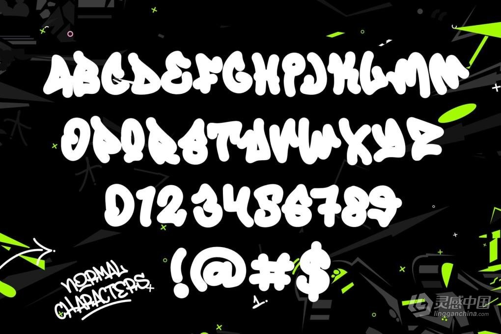 前卫时尚街头喷漆涂鸦手写粗犷滴墨趣味风格英文字体 Viper Gear – Thick Graffiti Font  福风灵感网 www.ffidea.com