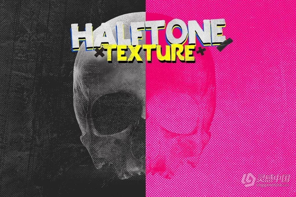 10款可自定义复古半色调颗粒纹理背景底纹图片素材 Halftone Texture  福风灵感网 www.ffidea.com
