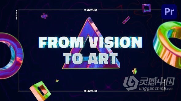 9个彩色粗体创意排版标题动画-PR模板 Creative Titles  福风灵感网 www.ffidea.com