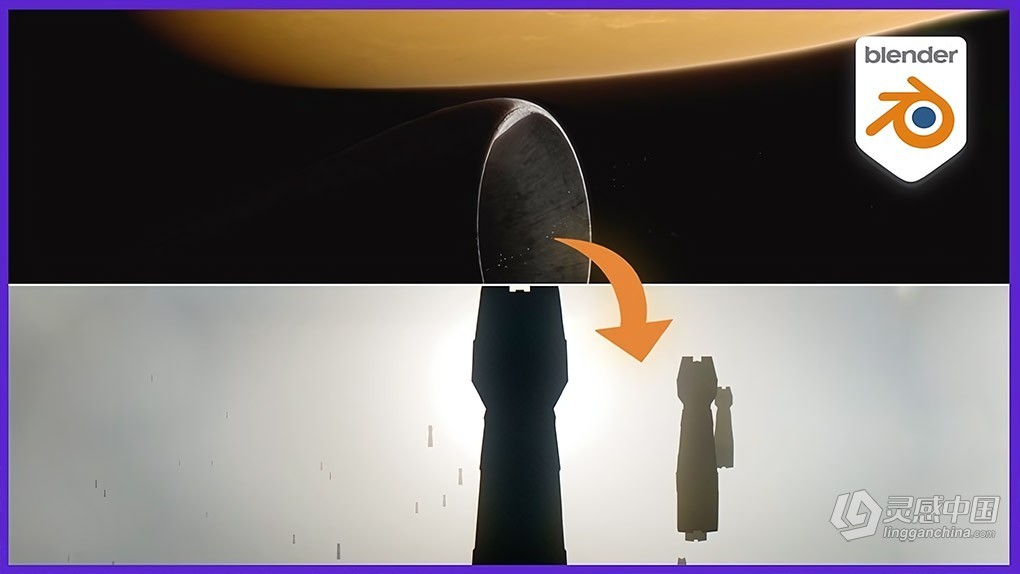 Blender电影《沙丘》飞船穿梭行星视效制作视频教程第二季  福风灵感网 www.ffidea.com