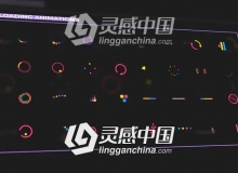 300个彩色发光实用图形元素MG动画包AE模板