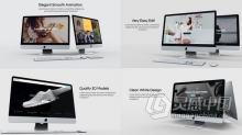AE模板  iMac电脑模型展示现代网站设计屏幕照片可替换 AE工程 AE文件