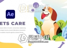 可爱卡通医生宠物护理医疗图形动画介绍展示AE模板