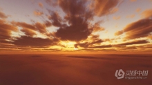 实拍视频素材-震撼天空夕阳云彩火烧云自然风光实拍视频素材