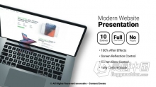 使用Macbook介绍网站Web演示文稿互联网开发网页设计企业宣传 AE模板 AE工程文件 Modern Website Presentation