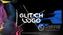 毛刺失真涂鸦涂抹电视噪点LOGO视频片头 AE模板 AE工程文件 Glitch Distortion Logo Intro