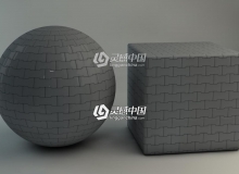 灰色工字地砖C4D材质 Custom Area Tile C4d Material C4D材质