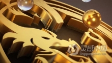 制作纯金色光面材质大气高贵优雅闪亮LOGO视频片头 AE模板 AE工程文件 Pure Gold Logo Reveal