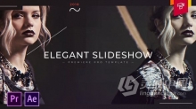 AE模板PR模板 优雅幻灯片时尚动态项目Elegant Slideshow PR与AE工程文件
